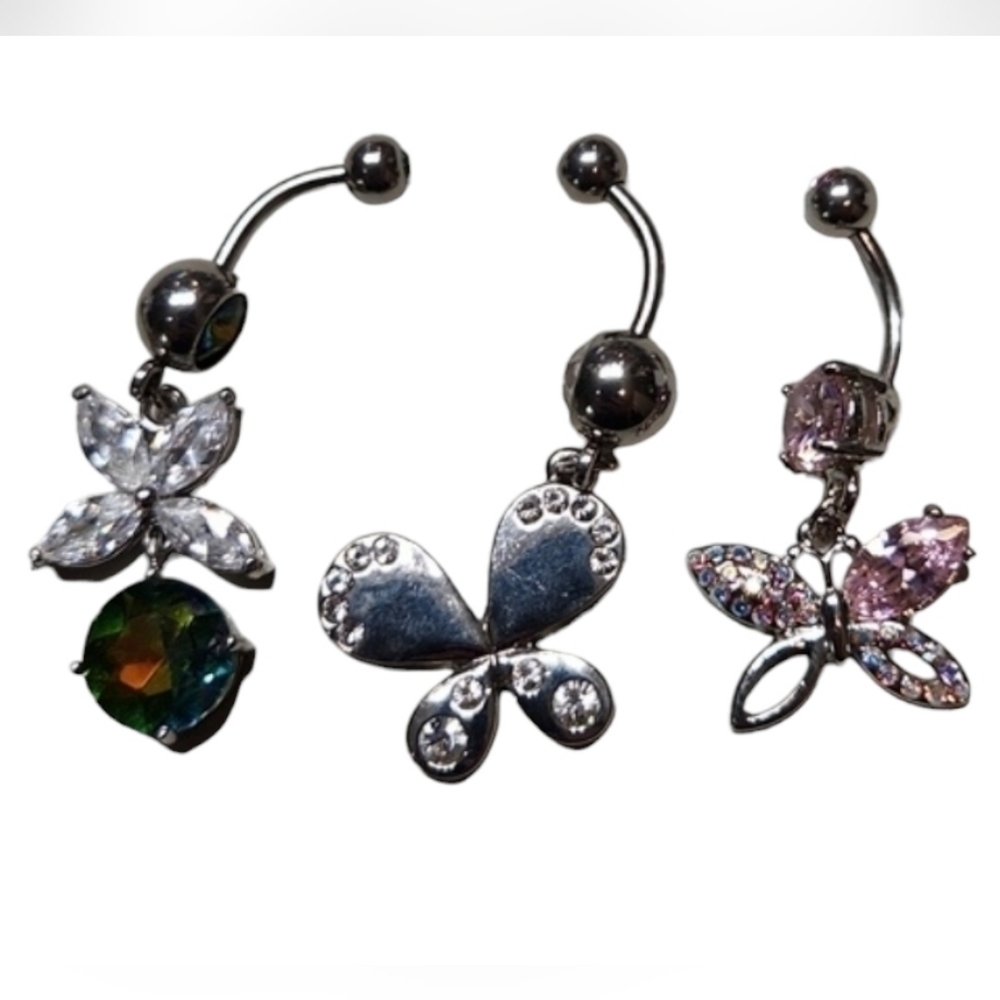 Butterflies Belly Rings - Picture 3 of 3